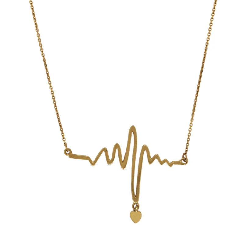 YJ Heartbeat Line Necklace