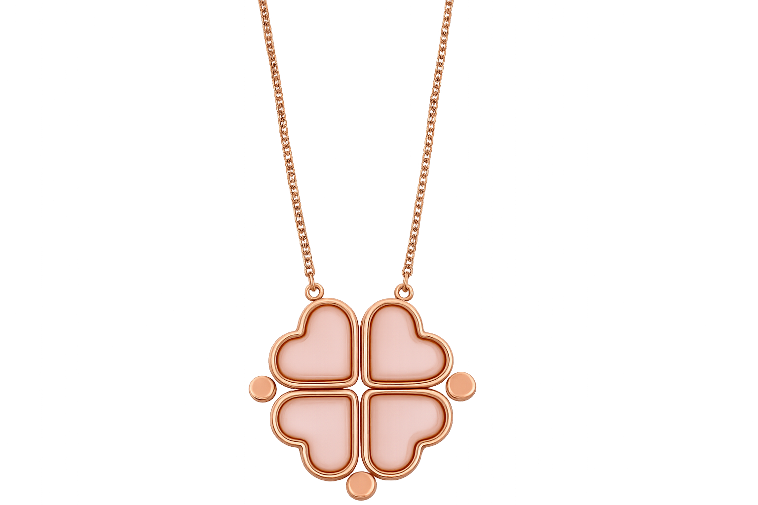 Clover Necklace with Background Removed