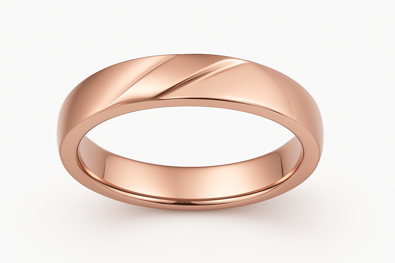 Enhanced and enlarged YJ Stripe Gold Band ring image