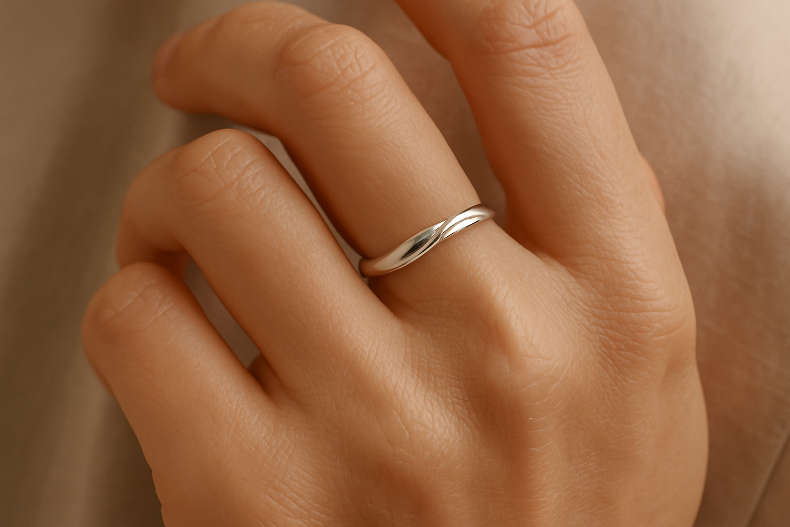 Ring being worn