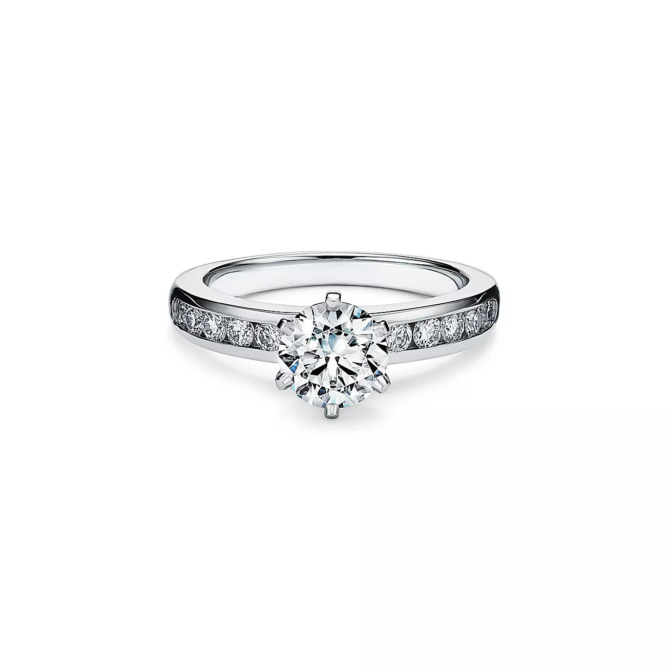 YJ Engagement Ring Channel-set Diamond in Platinum